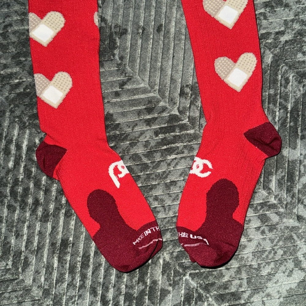 Red Pro Compression socks - Picture 2 of 5
